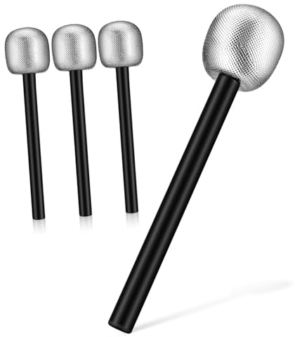 Vaguelly 4pezzi Microfono Di Microfono Per Cosplay e Simulazione Accessori Per Costumi Da Cantante Strumento Musicale Di Per Feste