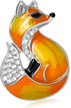 Glänzende Kristall-Füchs-Brosche, Tierschmuck, einzigartige Anstecknadel für Bankett-Outfits, Freizeitkleidung und besondere Anlässe, stilvolle Füchse, Bankett, Schmuck, Geschenk