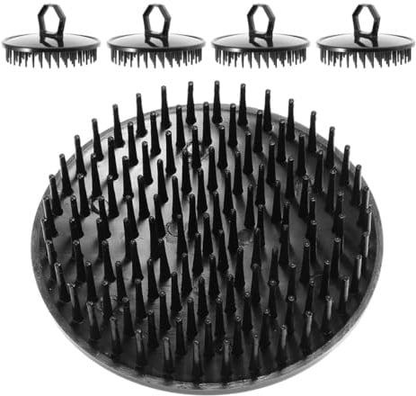 TEMPNAP Kopfhaut Massagebürste Kunststoff 5 Stück Kompaktes Reise für Schuppenentfernung und Haarpflege mit Tragbarem Design für Trockene Kopfhaut und Dusche 8X8X4Cm