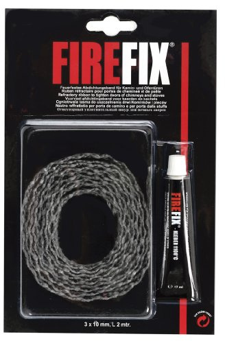 Keramisches Flachband 10 x 3 mm (grau/keramisch) 2 m lang, inkl. hitzebeständigem Kleber