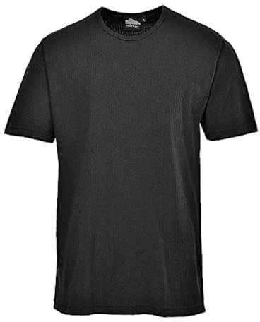 Portwest T-shirt Thermique Manches courtes, Couleur: Noir, Taille: L, B120BKRL