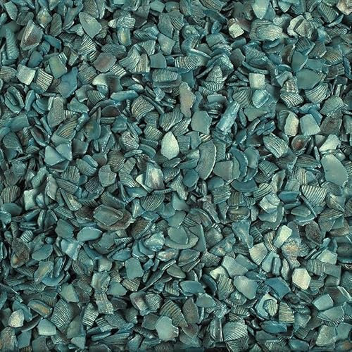 Natur-deko Effekt-MUSCHELGRANULAT 2-5mm 1 kg Muschel Sand in TÜRKIS -81