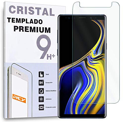 REY Protector de Pantalla para Samsung Galaxy Note 9, Cristal Vidrio Templado Premium