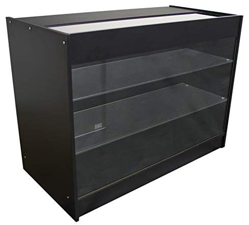 MonsterShop K1200 Verkaufstisch Verkaufstheke Verkaufstresen Ladentheke Ladentresen Tresen Theke Empfang Rezeption Ladenmöbel in Schwarz