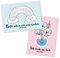 Papierdrachen 12 Postkarten zum Ausmalen - mit Regenbogen und Blumen für Kinder - Grüße an Oma, Opa und Freunde senden - Wir bleiben Zuhause