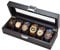 Guolich Uhr Aufbewahrungsbox Uhr Display Halter Gehäuse Leder Kohlefaser Schmuck Armband Sammlung Organizer mit Glasdeckel (6 Slots)