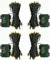 DBFAIRY 4 Pack Christmas String Lights, 5M 50 LED Green Wire Fairy Lights Battery Operated with Auto Timer 8 Modes for Indoor Outdoor Party Decorations - Warm White