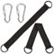 AIBAOBAO 2 PCS Adjustable Tree Swing Straps with 2 PCS Zinc Alloy Carabiners Holds up 1000 lbs, Hammock Straps Kit for Tree Swing Seat, Hammock, Plank (Black, 25CM)