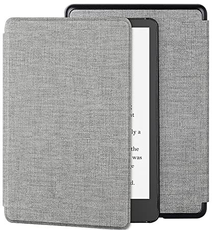 Foluu Schutzhülle für Kindle Paperwhite (11. Generation-2021), schlank leicht intelligente Hülle aus PU-Kunststoff automatische Schlaf-/Wachfunktion magnetisch für Kindle Paperwhite 2021Grau