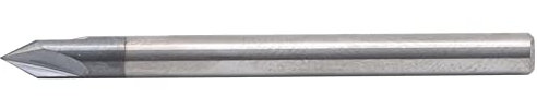 Fraise en bout à chanfrein à 60 degrés, fraise à 3 flûtes en acier au tungstène(D4*60°*50L)