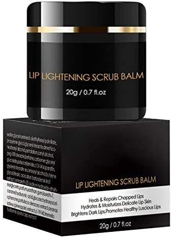 QYEW Lippenpeeling für dunkle Lippen 20g - Bulk Repairing Dry Lip Balm Peeling Cream Feuchtigkeitscreme Peeling Für Raucher Raucher Männer Frauen Schwarz, Trockene Haut entfernen