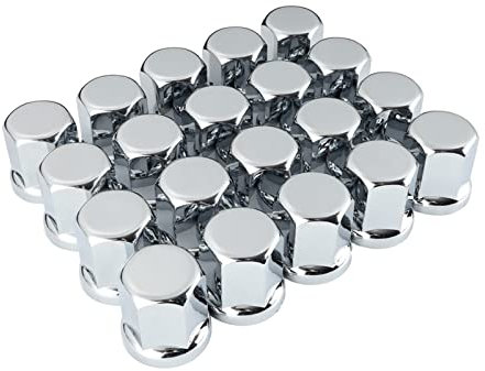 HUIBEN Xwang Store Neue 20 stücke 27-33mm Chrome-Nasenmuttern Abdeckungen Kappen 50mm Lange Abs Kunststoff-LKW-Radschrauben-Bolzen