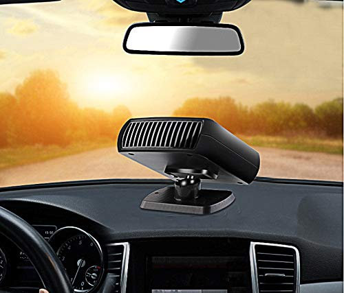 Baceyong Tragbare 2-in-1-Autoheizung, Schnellheizungs-Defroster, heißer und kalter Auto-Lüfter, Lufterfrischer mit 12-V-Zigarettenanzünderstecker