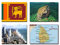 SRI LANKA Kühlschrankmagnete, 4 Stück, SRI LANKA FLAGGE SRI LANKA KARTE SRI LANKA ATTRACTIONS