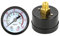 Manómetro para Compresor de Aire, Compresor de aire manómetro Manómetro Regulador de Presión de Aire para Compresores manómetro de aire comprimido 0-180 PSI/ 0-12 Bar