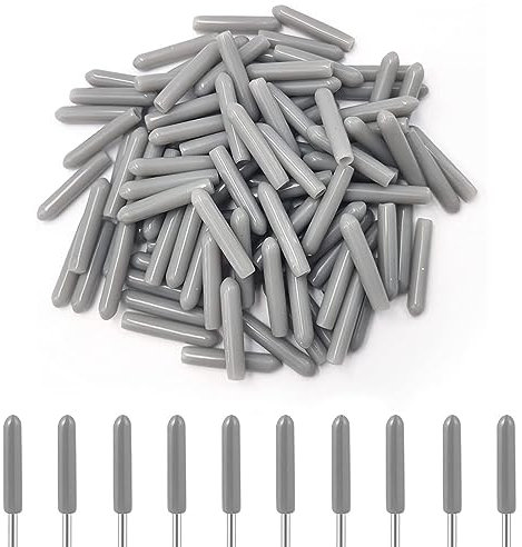 PNOOFR 100 Piezas Tapas para Estante de Lavavajillas,Tapas para Cesto Lavavajillas Antióxido,Protector Lavavajillas de PVC,Tapas Accesorios de Lavavajillas Universal Gris