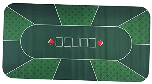GagalU Tragbare Pokertisch-Layout-Tischmatte, rechteckige, Glatte Gaming-Unterlage mit Aufbewahrungstasche, 180 x 90 cm