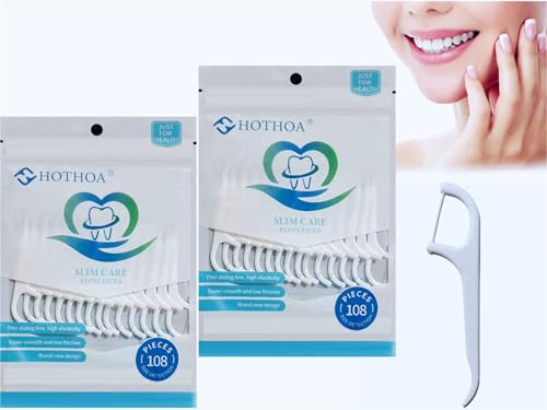 HOTHOA 216 Zahnseide Stick, super Zahnseide Picks,Reinigen Sie schnell Speisereste zwischen den Zähnen und verhindern Sie wirksam Mundgeruch und Zahnbelag für optimale Mundhygiene