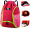 Keyck Turnbeutel Sportbeutel mit Kordelzug, Rucksack Sport mit Ballfach & Schuhfach und Wasserdichter Tasche, Große Sporttasche Schwimmbeutel Sportrucksack Gymsack für Herren Damen Jugend, Rosa