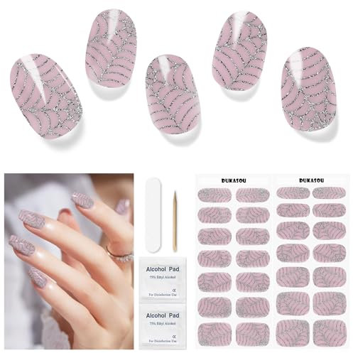 Nagelfolie UV Härtend - 28 Stück Nagelsticker Herbst UV Gel Nagelfolien Selbstklebend Herbst Nails Art Stickers nägel Nagellackstreifen Gel-Nagelaufkleber Nail Stickers (Spinnennetz)
