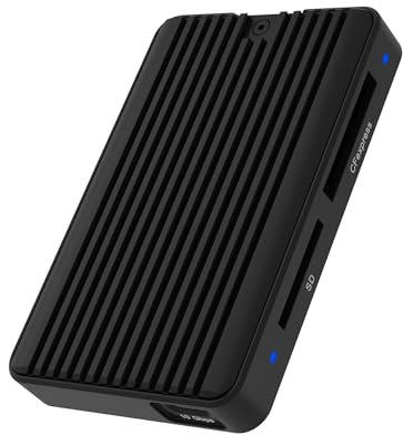 ICY BOX CFexpress Kartenleser Typ-B mit USB 3.2 (Gen 2) 10 Gbit/s, SD 4.0, USB-C & USB-A (2-in-1) Adapter, Card Reader, Für Windows & macOS, IB-CR504-C31