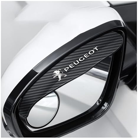YNEION Auto Toter Winkel Spiegel für Peugeot 207 CC Coupe Cabrio 2007-2015 Weitwinkel Spiegel Runde Konvexem Rückspiegel 360° Drehbarer Verstellbarer HD Glas wasserdichte Zubehör