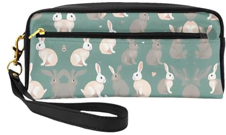 Trousse de maquillage de voyage pour femme - Motif lapin - Trousse de toilette portable - Organiseur d'accessoires, Noir , Taille unique, Trousse de maquillage