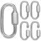 PATIKIL M5 Quick Link Chain Connector, 5 Pcs 3/16 304 Stainless Steel Locking Quick Chain Repair Links for Towing Swing Outdoor Equipment, 648 lbs Capacity