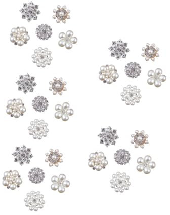 Operitacx Mode Strass Schmuck Zubehör 30pcs Legierung Flache Basis Patch Für Brosche Haarnadel