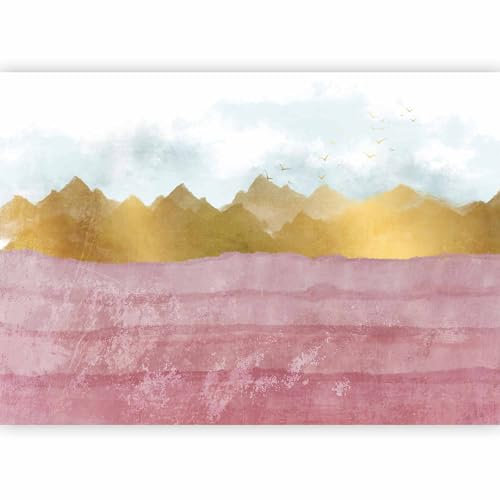 murando - Papier Peint Panoramique Intissé Paysage 350x256 cm - Revêtement Mural pour Chambre Salon - Design Unique Moderne Décoration Murale - Jaune rouge noir blanc - c-A-10003-a-c