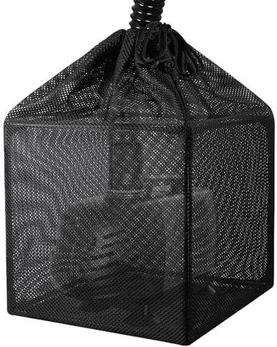 Hecaty Pump Barrier Bag, Pond Filter Bag, Anti-Clogging Cube Filter Box, Black Media Bag Pump Mesh Bag for Outdoor Water Fish Ponds(5 inch)