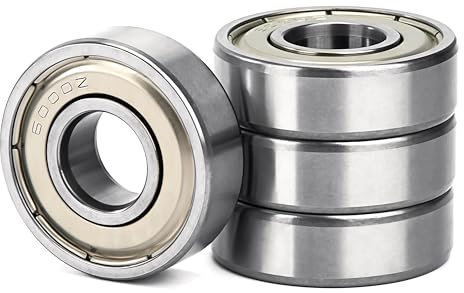 4 Stück 6000ZZ Kugellager 10x26x8mm Chromstahl und Vorgeschmiert Rillenkugellager, 6000Z Doppelte Metalldichtung mit Dichtungen Schilde für DIY, Skateboards, Drehbänke, Motoren