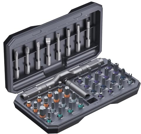 Ankilo 42 in 1 Ratchet Screwdriver Set with 40 PCS Magnetic Bits, Repair Screwdriver Set with Rotatable Ratchet Handle, Versatile Ratchet Screwdrivers Set with Carry Case, Best Gift for Father Day