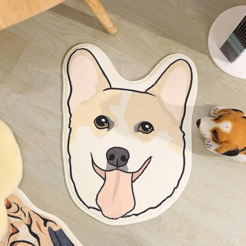 jewelora Personalisierte Hund und Katze Foto Teppich Heimdekoration Teppiche Geschenke für Männer Frauen Papa Mama (56cm*60cm)