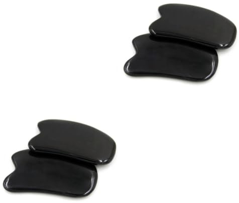 SAFIGLE Gua Sha Kratzmassagegerät Aus Büffelhorn Schwarz 2 Stück