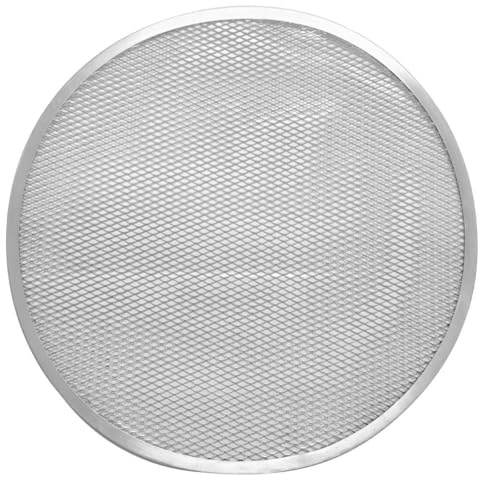 Vogue Pizza Screen Aluminium, 405 mm 16 Inches | Aerates dough to prevent soggy bases, accelerating heat transfer for crispy results in commercial ovens.