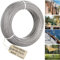 Parpyon Cable de acero inoxidable para exterior, de 49 hilos, cable de acero AISI 316, antioxidante, alambre metálico para suspensiones, luces, vallas, trabajos de bricolaje jardín (10, 4 mm)