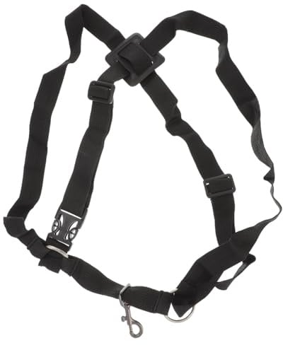 VINTORKY Verstellbarer Saxophon Gurt aus Nylon für Kinder Handdruck und Ist Bequem Tragbar als Schulter und Brustgurt Saxophonzubehör in Schwarz