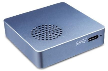 Fuhjythy M.2 SSD Enclosure M.2 2230 NVMe SSD Enclosure Build-inCooling Fan Aluminum M.2 Case