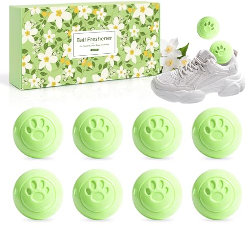 SCENTORINI Schuhdeo, Desodorierung Bälle für Sportschuhe | 8 St - Desodorier Bälle Jasmin-Duft, für Sporttaschen, Schultaschen, Schließfächer, Um Gerüche Zu Beseitigen