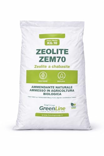 Ossian ZEM70 Zeolite a Chabasite Micronizzata 10 kg – Ammendante e Corroborante Naturale – Protezione Biologica contro Insetti e Funghi – Orto, Frutteto, Vite e Olivo