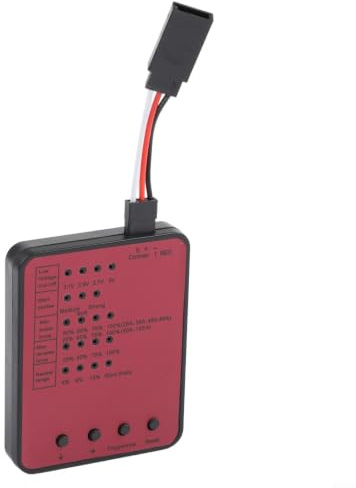 Brushless ESC Programmierkarte LED Einstellungsgerät für RC Auto Modellbau mit Spannungsschutz 61x48mm(Red)