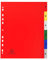 Exacompta 2506E Kunststoff-Register 1-6 für DIN A4 MAXI aus langlebigem Kunststoff 6-teilig volle Höhe 24 x 29,7 cm weiß mit bedruckten, bunten Taben Universallochung Indexseite zum selbstgestalten
