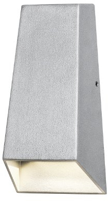 Konstsmide Imola Wandleuchte HighPowerLED B: 9 cm T: 6.5 cm H: 17 cm, 2 x 3 W, IP44 Aluminium, silbergrau 7911-310
