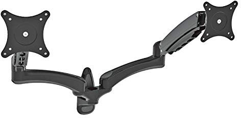 HFTEK® DS124WB Supporto da parete per doppio dual 2 Monitor TV Display Staffa da Parete Wall Mount Bracket