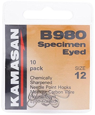 Kamasan Fishing Hook for Large Fish #12 Carbon Steel 10 Pack
