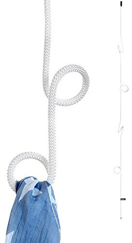 Peppermint Products Loop Rope | Hängende, höhenverstellbare Garderobe aus Seil | Weiss