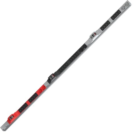 BACHMANN IT PDU ALU 1HE 24x C13 6X Schutzkontakt 6LS CEE 3X 32A rot