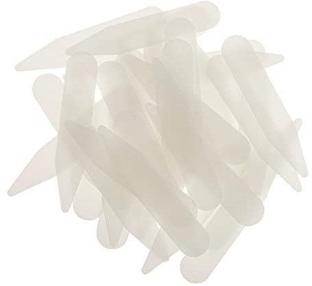 Baoblaze 200 Herren Kragenstäbchen Set Kragen Stäbchen Kragenstege für Herren Hemd, Beige, 5x1cm