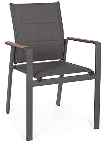 BIZZOTTO Sessel Aluminium Kubik anthrazit (Kategorie: Fauteuil de Garten)